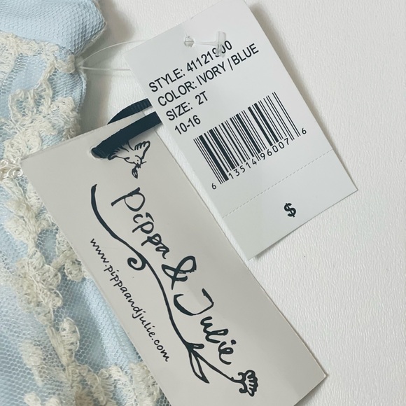 Pippa & Julie Light Blue Lace Dress - Picture 5 of 10